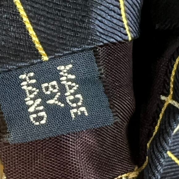 Polo by Ralph Lauren Blue Plaid Design 100% Silk Men's Necktie Hand Made Repp - Picture 15 of 16